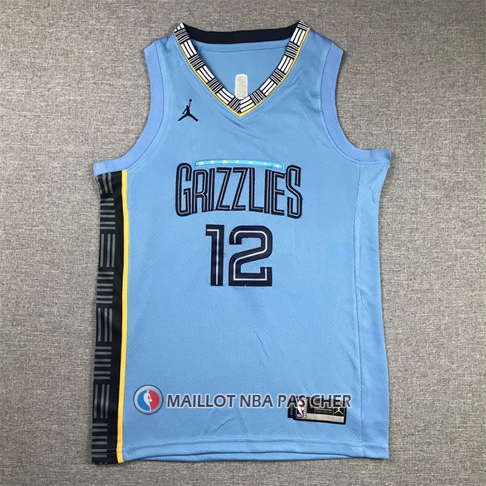 Maillot Enfant Memphis Grizzlies Ja Morant NO 12 Statement 2022-23 Bleu